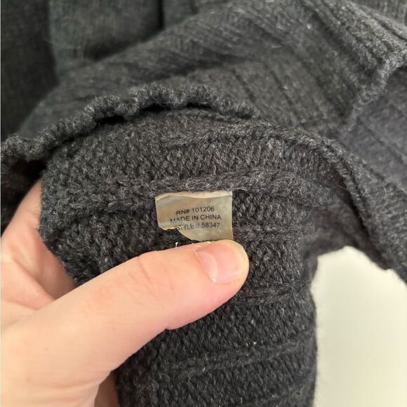 Soft Surroundings Gray Thick Full Zip Sweater NO SZ TAG SEE MEASURMENTS Winter - Picture 6 of 8